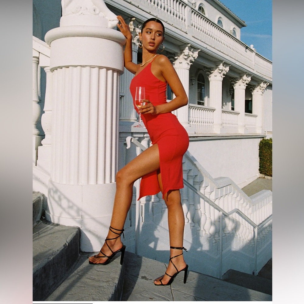 Princess Polly Aero midi red dress